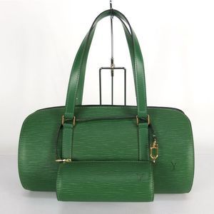 Louis Vuitton Soufflot Handbag Epi Borneo Green